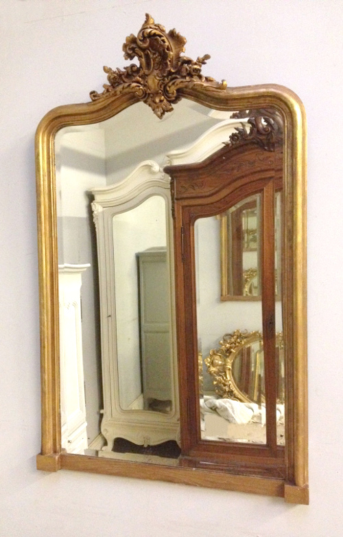 french antique rococo style mirror